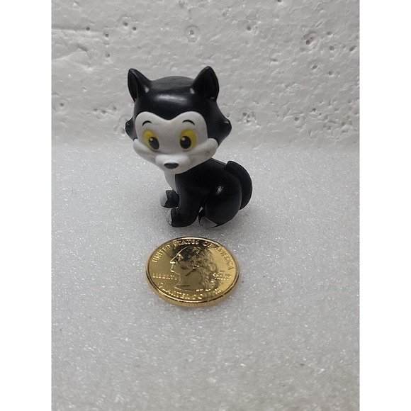 FIGARO PINOCCHIO DISNEY CAT ACTION FIGURE TOY MINNIE MOUSE BLACK WHITE VINTAGE - Picture 8 of 8